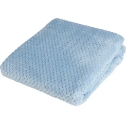 Kuscheldecke Mit Waffelmuster 150X200Cm Hellblau