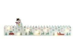 Led-Adventskalender Aus Holz Mit Timer 38X2X10Cm