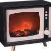 Led-Deko-Kamin Nostalgie-Fernseher