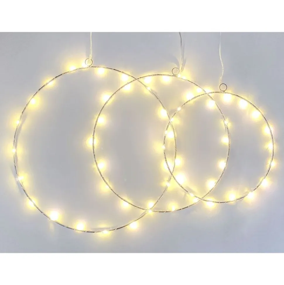 Led-Dekoringe Aus Metall 3Er-Set Warmweis