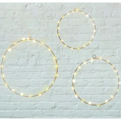 Led-Dekoringe Aus Metall 3Er-Set Warmweis