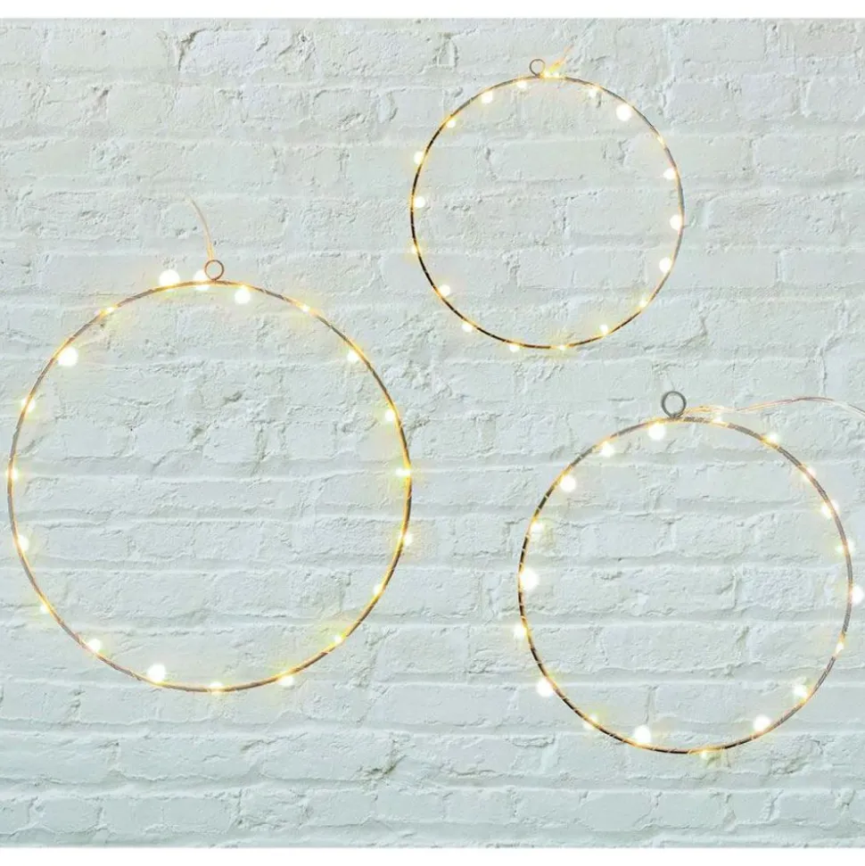 Led-Dekoringe Aus Metall 3Er-Set Warmweis