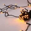 Led-Diamantkopf-Lichterkette Mit Timer 22,9M 200 Leds Warmweis
