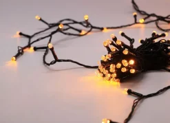Led-Diamantkopf-Lichterkette Mit Timer 22,9M 200 Leds Warmweis
