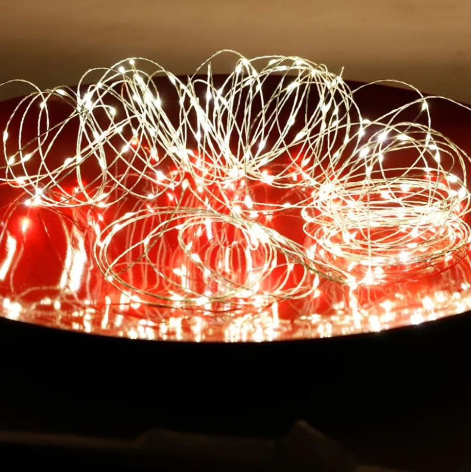 Led-Drahtlichterkette Mit Timer 41,9M 400 Micro-Leds Warmweis