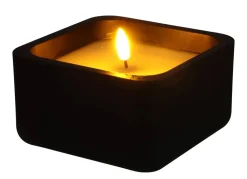 Led-Kerze Mit Zementoptik Und Flackerlicht 12X12X6,5Cm