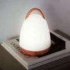 Led-Lampe Mit Griff Und Boden In Holzoptik Outdoor/Indoor 18,5Cm Warmweis
