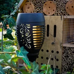 Led-Solar-Gartenfackel 9X50Cm Warmweis