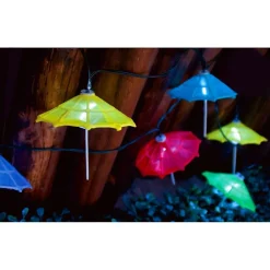 Led-Solar-Lichterkette Cocktailschirm 3,8M Kaltweis