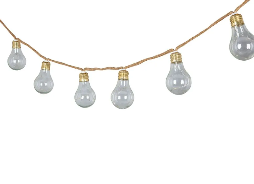 Led-Solar-Lichterkette Gluhbirnendesign Am Seil 4,4M Warmweis