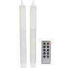 Led Wachs-Tischkerze Mit Timer Und Fernbedienung 2Er-Set