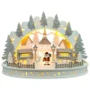 Led-Weihnachtslandschaft Aus Holz Mit Timer 42X13X28,5Cm Warmweis