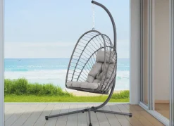 Lounge-Hängesessel Faltbar Anthrazit