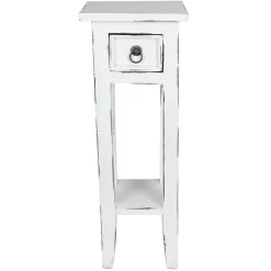 Mahagoni-Beistelltisch 25X25X66Cm Antik-Weis