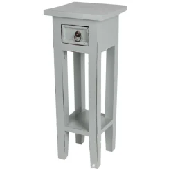 Mahagoni-Beistelltisch 25X66X24,5Cm Grau
