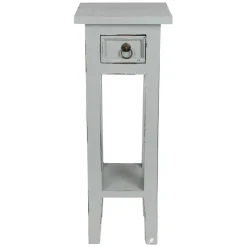 Mahagoni-Beistelltisch 25X66X24,5Cm Grau