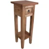 Mahagoni-Beistelltisch 25X66X25Cm Natur