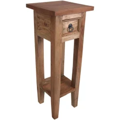 Mahagoni-Beistelltisch 25X66X25Cm Natur