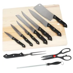 Messer-Set Mit Schneidebrett 11-Teilig