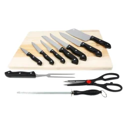 Messer-Set Mit Schneidebrett 11-Teilig