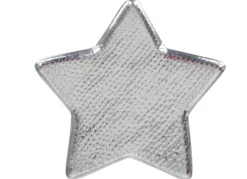 Metall-Dekotablett Stern 36Cm Silber