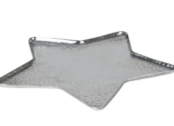 Metall-Dekotablett Stern 36Cm Silber