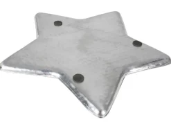 Metall-Dekotablett Stern 36Cm Silber