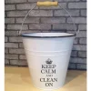 Metall-Eimer Keep Calm 10 Liter