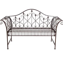 Metall-Gartenbank Rostbraun