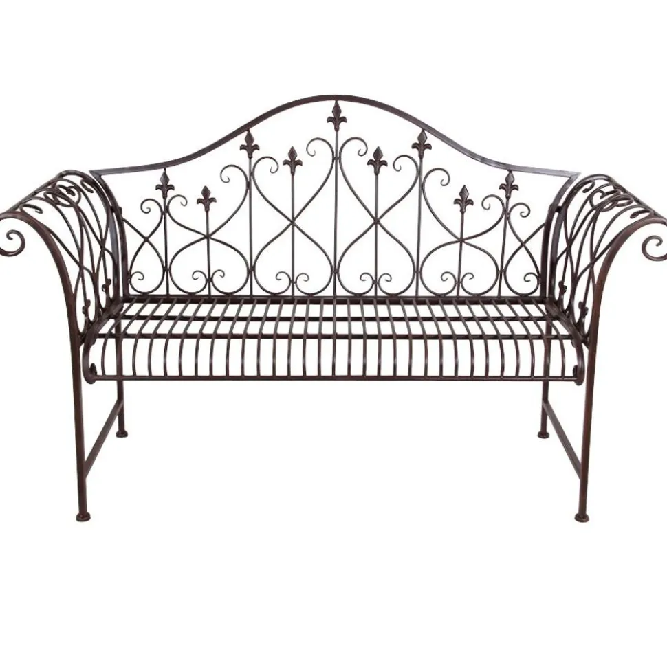 Metall-Gartenbank Rostbraun