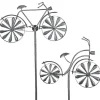 Metall-Gartenstab Fahrrad 160Cm Silbergrau
