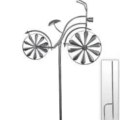 Metall-Gartenstab Fahrrad 160Cm Silbergrau