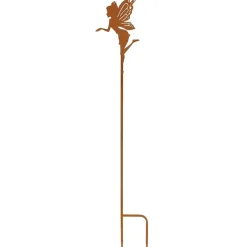 Metall-Gartenstecker Elfe 80Cm Rostbraun