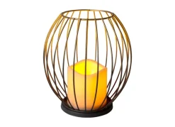 Metall-Laterne Mit Led-Kerze 18,5Cm