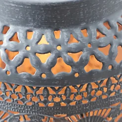 Metall-Laterne Oriental 18X25Cm Hellgrau
