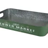 Metalltablett Flower Market Gr. L 49,5X29X8Cm Grun