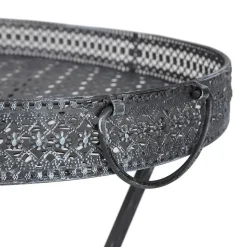 Metall-Tablett-Klapptisch Vintage-Grey