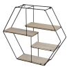 Metall-Wandregal Sechseckig 46X40,5X10Cm