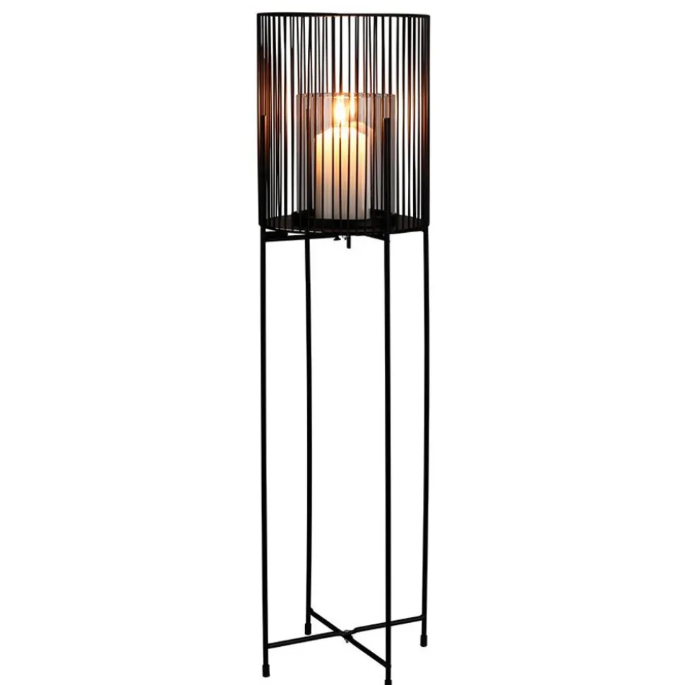 Metall-Windlicht Mit Glaseinsatz 73Cm