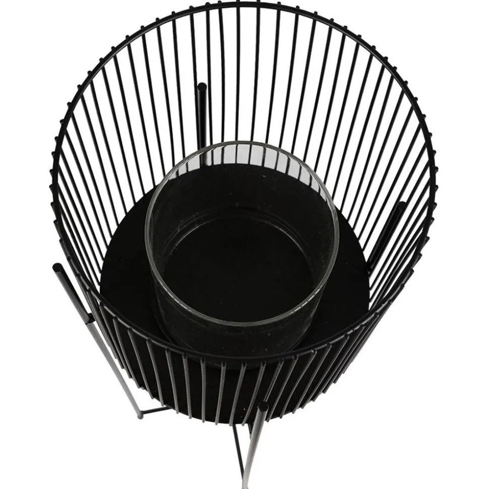 Metall-Windlicht Mit Glaseinsatz 73Cm