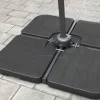 Modulare Ampelschirmplatten 4Er-Set Schwarz