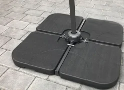Modulare Ampelschirmplatten 4Er-Set Schwarz