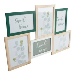 Multishot-Fotorahmen Blumenprint Aus Holz