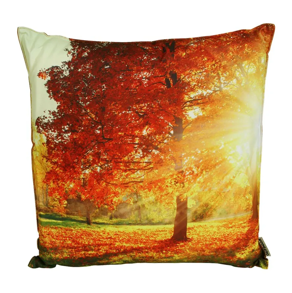 Outdoorkissen Herbstbaum Mit Sonnenstrahlen 45X45Cm