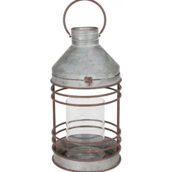 Outdoor-Laterne Aus Zink Mit Glaseinsatz 51,5Cm
