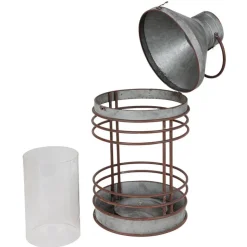 Outdoor-Laterne Aus Zink Mit Glaseinsatz 51,5Cm
