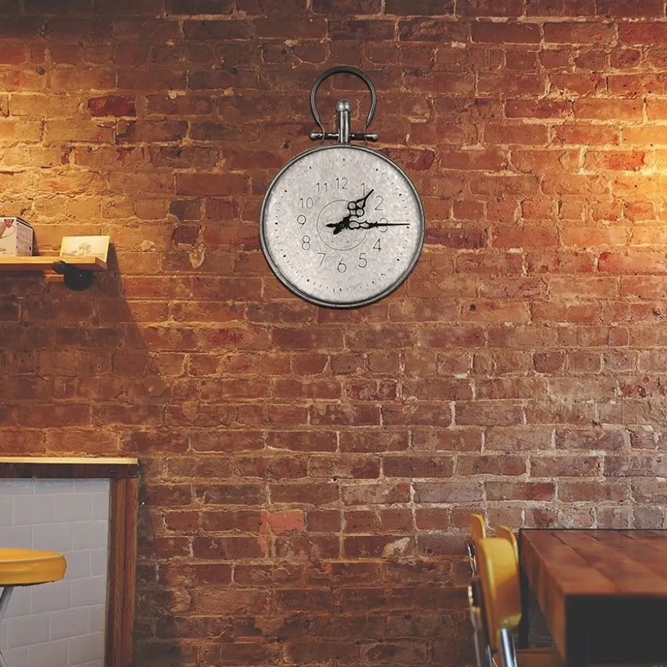 Outdoor Metall-Wanduhr Verzinkt 31,5X46Cm