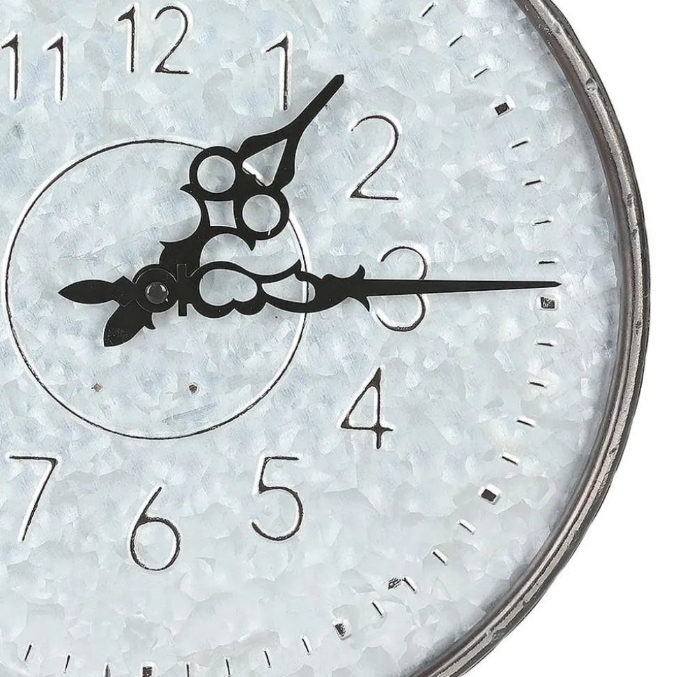 Outdoor Metall-Wanduhr Verzinkt 31,5X46Cm