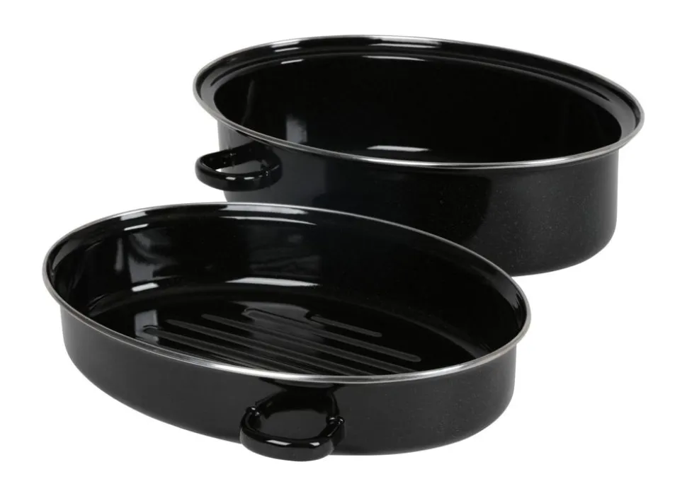 Ovaler Gansebrater Mit Griffen 40X29X17Cm