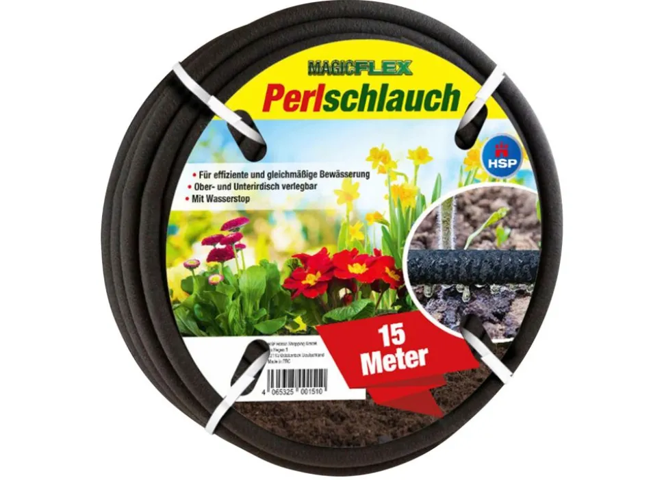 Perlschlauch 15M Verlangerbar Schwarz